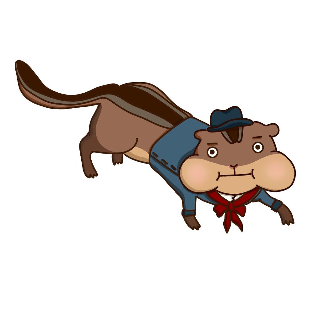 Original Design! Pack of 3 Chipmunk Stickers